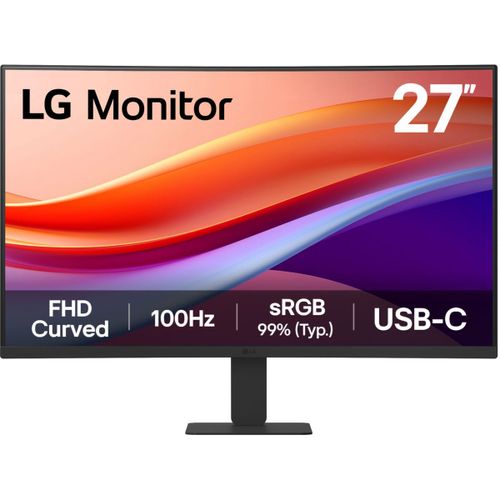 LG 27U421A-B - Écran LCD - incurvé - 27" - 1920 x 1080 Full HD (1080p) @ 100 Hz - VA - 250 cd/m² - 3000:1 - HDR10 - 5 ms - HDMI, USB-C