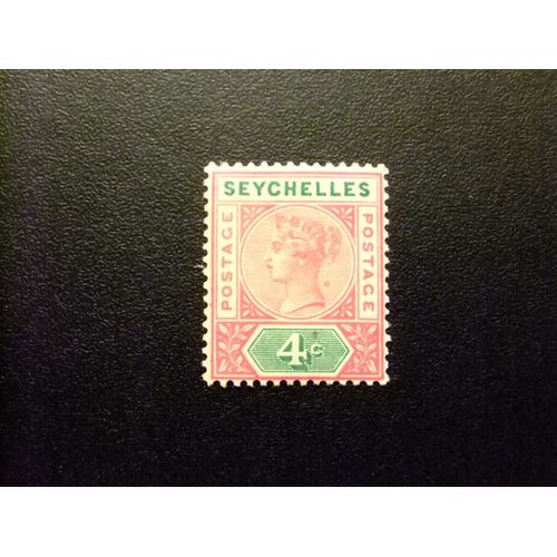 51 Seychelles 1890 / Reine Victoria / Yvert 2 Mh Filigrane Ca Stanley 2 Mh