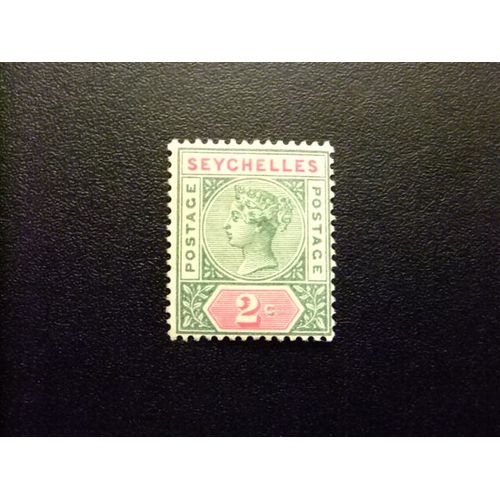 51 Seychelles 1890 / Reine Victoria / Yvert 1 B Mh Filigrane Ca Stanley 9 Mh