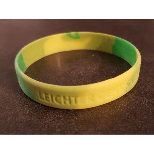 Bracelet Silicone Mixte Jaune Et Vert