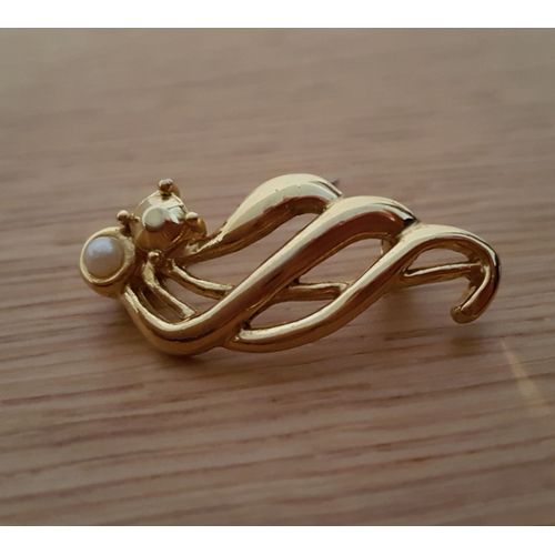 Broche Fantaisie Métal Doré