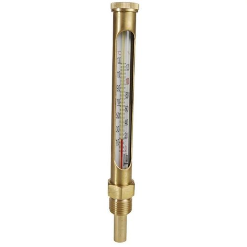 Thermomètre vertical droit Thermador TV160D corps laiton L160mm plongeur 45mm
