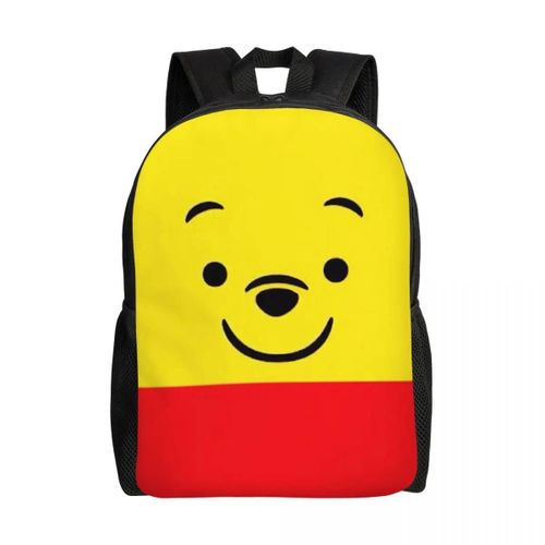 Sacs à dos personnalisés Winnie l'ourson pour femmes et hommes, cartable basique pour l'école et le collège