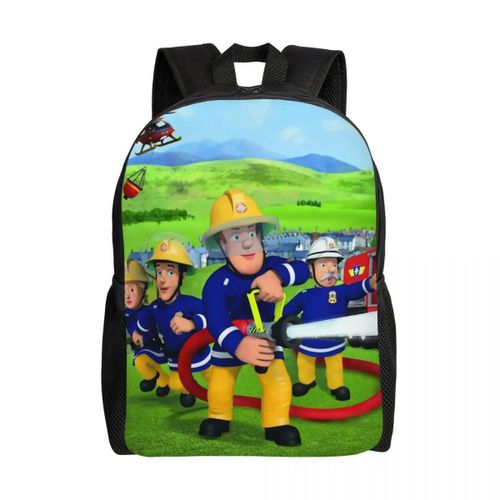 Sacs à dos personnalisés Sam le pompier pour femmes et hommes, imperméables, pour l'école et l'université, avec impression