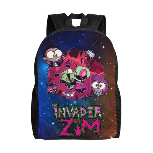 Sac à dos Invader Zim avec logo, léger, unisexe, basique, pour la journée, les livres, pour ordinateur portable, pour les voyages, l'école, le bureau, XTYD2725