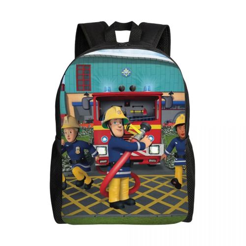 Sac à dos de voyage personnalisé Sam le pompier pour hommes et femmes, cartable pour ordinateur portable, cartable de pompier, cartable pour étudiants