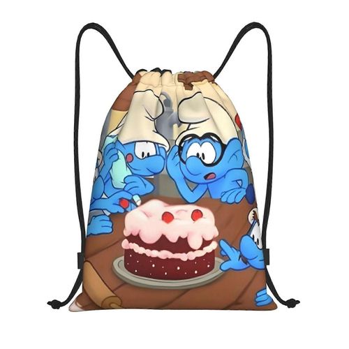 Les Schtroumpfs Sac à dos à cordon de serrage, sac de sport, sac de sport pour le yoga, la natation, sac à bandoulière - yq1117