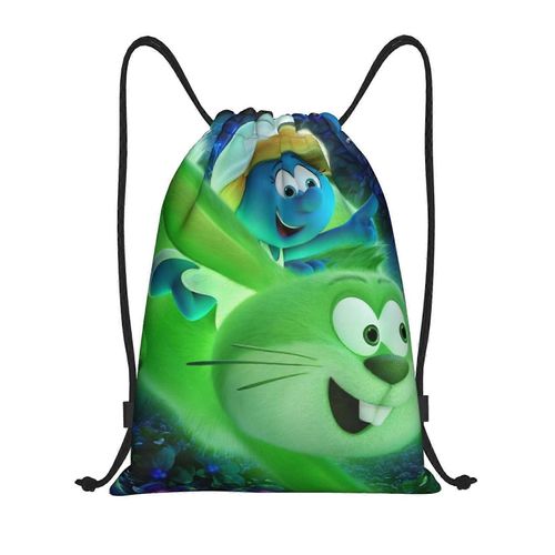 Les Schtroumpfs Sac à dos à cordon de serrage pour le sport, le yoga, la natation, le sport, la gym, le sac à bandoulière - yq1303