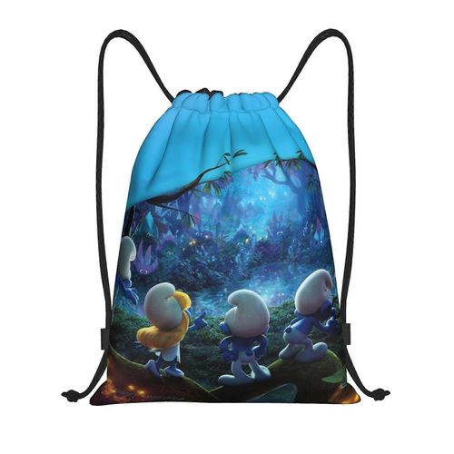 Les Schtroumpfs Sac à dos à cordon de serrage, sac de sport, sac de sport pour le yoga, la natation, sac à bandoulière - yq1159
