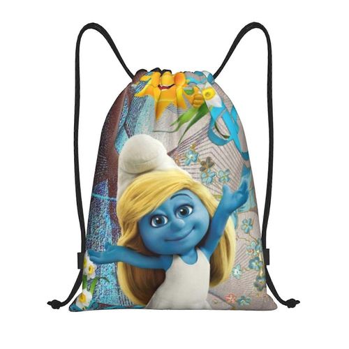 Les Schtroumpfs Sac à dos à cordon de serrage, sac de sport, sac de sport pour le yoga, la natation, sac à bandoulière - yq1305