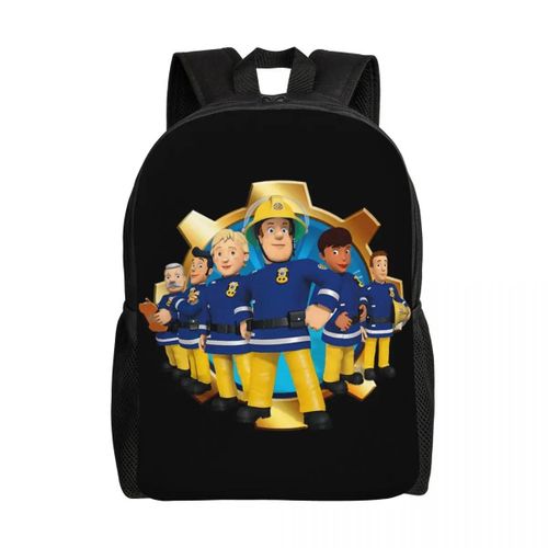 Sac à dos Sam le pompier imprimé en 3D, idéal pour les voyages, l'école, l'université ou les ordinateurs portables de 15 pouces.