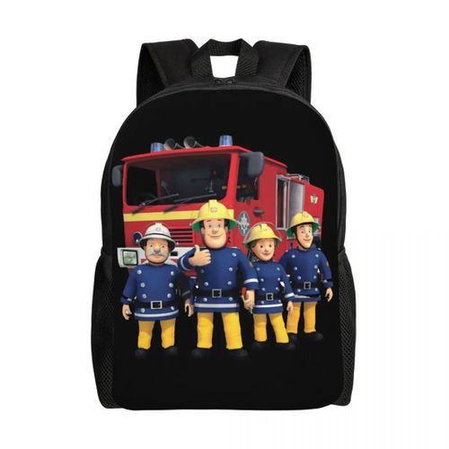 Sacs à dos personnalisés Sam le pompier pour femmes et hommes, cartable tendance pour l'école, le collège, les sacs de pompier de dessin animé
