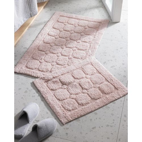 Tapis De Bain En Coton 2 Pièces Annabella - Poudre