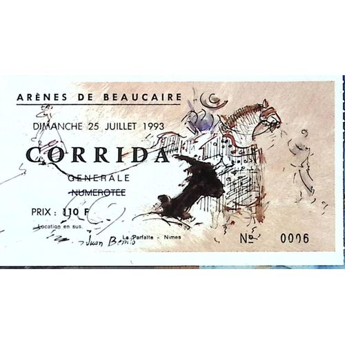 Billet De Corrida Arène De Beaucaire - 1993