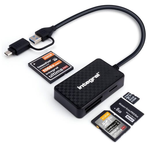 Integral MultiCard Reader - Lecteur de carte - 4 en 1 (micro