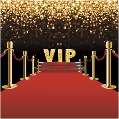 2X2M Vip Rouge Tapis Toile De Fond Vip Scène Canal Or Paillettes Taches Photographie Fond Club Événement Festival Spectacle Fête Vidéo Shoots Portrait Photo Studio Accessoires[HDM5236090]