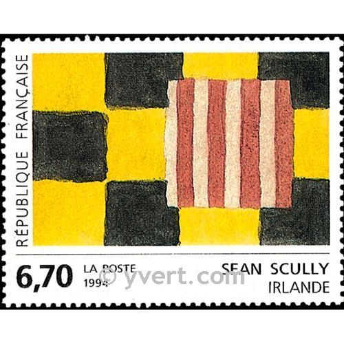 Art : Série Européenne D'Art Contemporain Oeuvre De Sean Scully Année 1994 N° 2858 Yvert Et Tellier Luxe