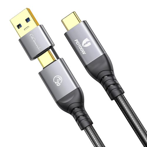 Câble Usbc Vers Usb C 20 Gbit/S, Prend En Charge La Vidéo 4k 60 Hz, Câble De Charge Rapide Usb 3.2 Gen2x2 (2 En 1), Pour Mac Studio, Drone, Moniteurs (1 M)[Hdm5234752]-Spider Instinct