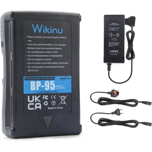 95Wh 6600Mah V-Mount/V-Lock Batterie Compatible Avec Sony Caméra Vidéo Caméscope Et Adaptateur Pour Diffusion Led Lumière, Moniteur, Bmcc, Dslr, Smartphone (Câble D-Tap Et Chargeur[HDM5234780]