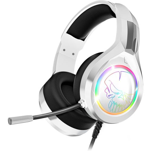 - Pro H8 | Casque Gaming Blanc Filaire Rgb Avec Micro | Compatible Ps5, Ps4, Xbox, Switch & Pc | Son Audio Stéréo 2.0 | Sortie Usb Et Jack | Coussinet En Simili-Cuir & Arceau Ajust[Hdm5233146]