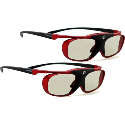 2X Rf Pro Scarlet Heaven Lunettes Actives 3D Pour Vidéoprojecteurs 3D Compatibles Avec Sony, Epson, Jvc - Tdg-Bt500A - Ty-Er3D5Me / Ty-Er3D6M - Elpgs03-120 Hz - Rechargeable[HDM5236024]