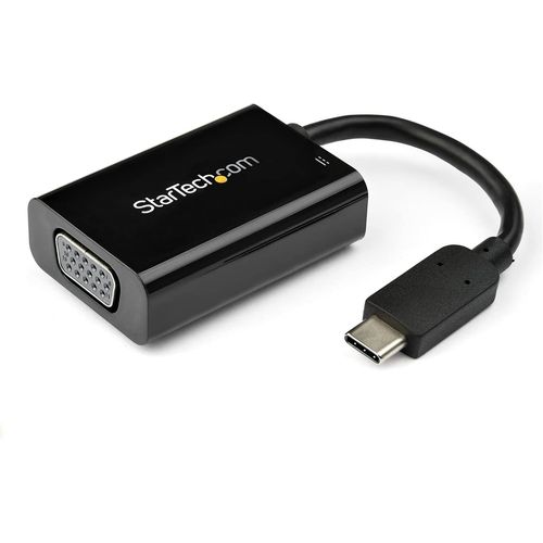 Adaptateur Usb C Vers Vga Avec Power Delivery - Convertisseur Vidéo 1080P Usb Type-C Vers Moniteur Vga Avec Chargement - 60W Pd Pass-Through - Compatible Thunderbolt 3 - Noir (Cdp2[HDM5234440]