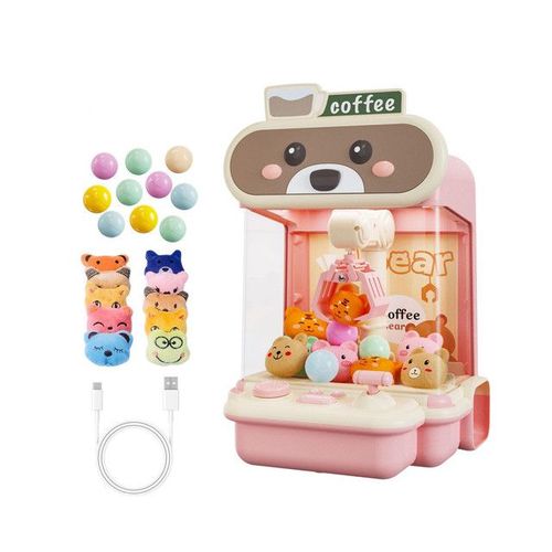 Machine à griffes pour enfants, mini jeu de poupée audio avec griffes, 20 mini jouets, cadeaux de Noël et d'anniversaire