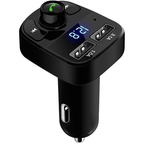 Transmetteur Fm Sans Fil Bluetooth Dual Usb Chargeur De Voiture Pour Téléphone Portable Adaptateur Radio[Hdm5232540]