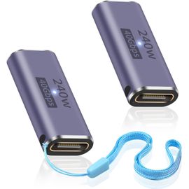 240W Usb4 Adapter, Coupleur Adaptateur Usb C Femelle Vers Femelle, Type C 40Gbps Connector Supports 8K@60Hz, Compatible For Thunderbolt 3/4, Switch, Laptop And More Type C Devices([HDM5232838]