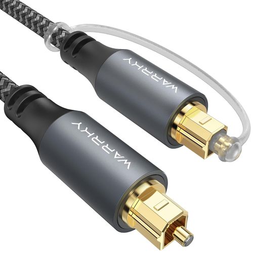 Câble Optique Audio, 1.8M Câble Optique [Nylon Tressé, Plaqué Or] Toslink Pour Home Cinema, Barre De Son, Tv, Samsung, , Lg, Sony, Sonos, Ps4, Xbox[HDM5230361]