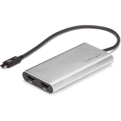 Adaptateur Thunderbolt 3 Vers Double Hdmi 2.0 - Adaptateur Vidéo Double Écran Thunderbolt 3 Tb3 Usb Type C Vers Hdmi 2.0 4K 60 Hz - Certifié Thunderbolt 3 - Mac/Windows (Tb32Hd24K6[HDM5232249]