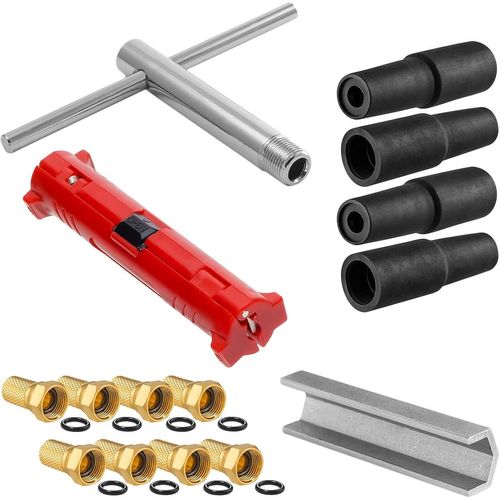Kit D`Installation De Parabole Satellite Montage Set, 8X F-Stecker, 4X Gummitülle[HDM5230207]
