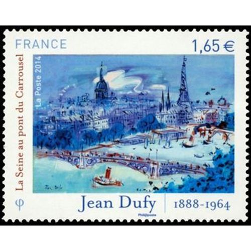 Art : "La Seine Au Pont Du Carrousel" De Jean Dufy Année 2014 N° 4885 Yvert Et Tellier Luxe