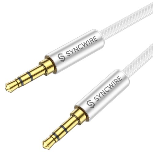 Câble Jack Audio Câble Auxiliaire 3.5Mm Mâle Vers Mâle [Plaqué Or] Nylon Câble Audio Stéréo Pour Iphone, Samsung, Ipod, Ipad, Voiture, Casque, Autoradio, Smartphones, Mp3 Etc. - 2M[HDM5230878]