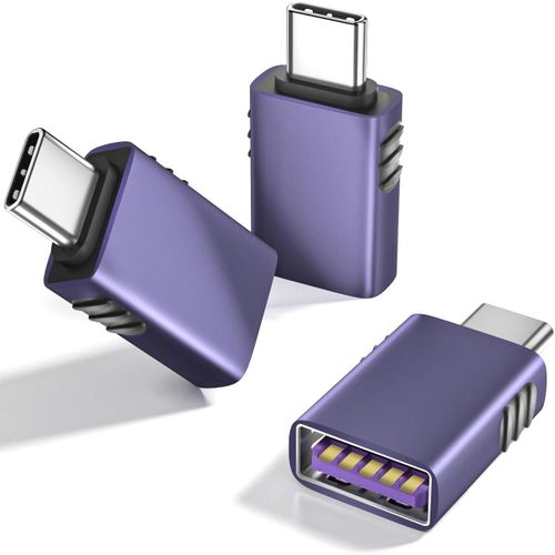 Adaptateur Usb C Vers Usb 3 Pièces, 10Gbps Adaptateur Usb C Mâle Vers Usb 3.2 Femelle Otg, Thunderbolt 4 Vers Usb 3.2 Adaptateur Compatible Avec Iphone 16 15 Pro Max, Macbook, Ipad[HDM5230895]