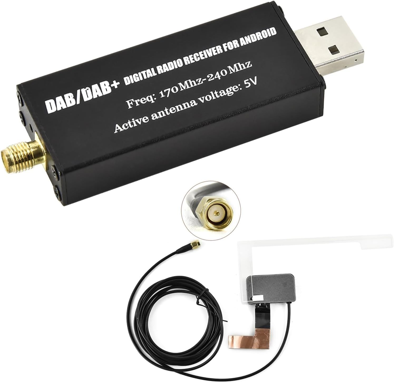 Récepteur Radio Dab/Dab+ Pour Voiture Avec Antenne, Adaptateur Audi...