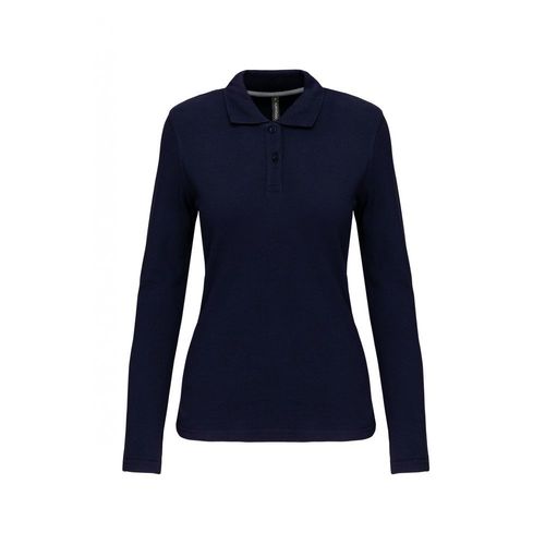 Polo de travail femme manches longues Kariban 100% coton Bleu Marine XXL
