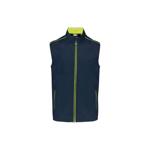 Gilet de travail sans manches DayToDay WK. Designed To Work Marine / Jaune L