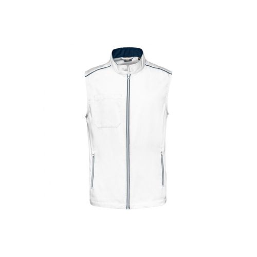 Gilet de travail sans manches DayToDay WK. Designed To Work Blanc / Navy L