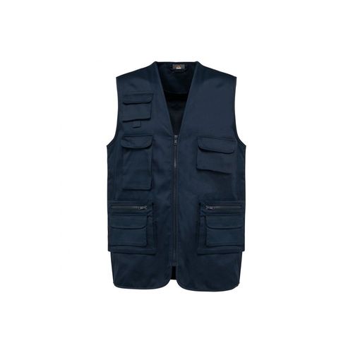 Gilet polycoton multipoches doublé WK. Designed To Work Bleu Marine L