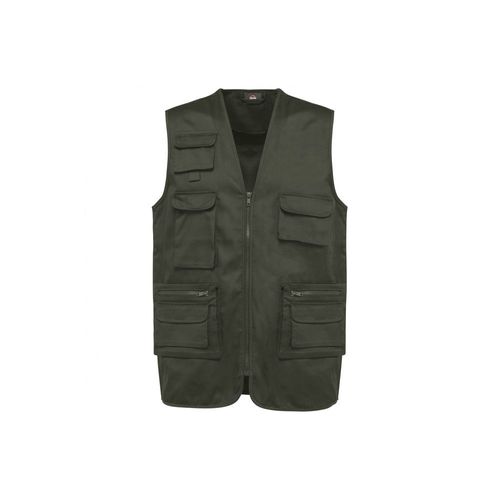 Gilet polycoton multipoches doublé WK. Designed To Work Kaki 5XL