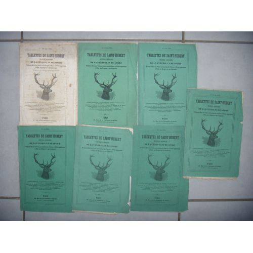 Chasse: Tablettes De Saint Hubert: Vénerie Et Sport: 7 Revues, 1860-61