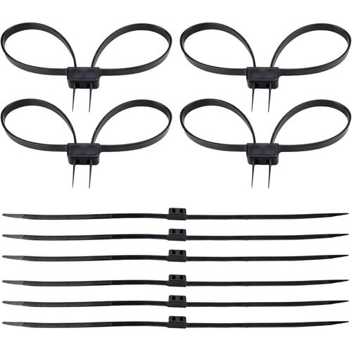 CLOUDDS_Scratch Cable10 Pièces 700Mmx12Mm Menottes De Câble À Double Verrouillage,Serre-Câbles Noirs,Serre Cable Pour Les Ateliers,Ia Gestion Des Câbles,Le Jardinage Et Le Bricolage
