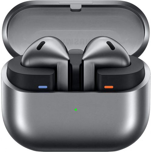 CLOUDDS_Galaxy Buds3 Écouteurs Intra-Auriculaires Sans Fil Bluetooth Avec Réduction Active Du Bruit(Anc),Réduction Adaptative Du Bruit,Avec Audio À 360°,Argenté Et Étui Transparent Anymode