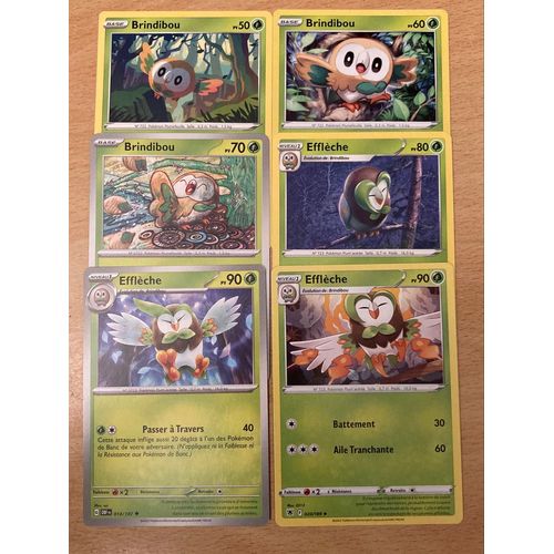 (79) 3x Brindibou + 3x Efflèche (Pokemon) 