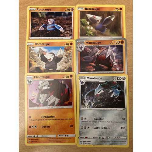 (3385) 3x Rototaupe + 3x Minotaupe (Pokemon) 
