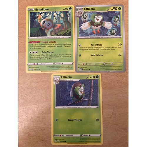 (154) Brindibou + 2x Efflèche (Pokemon) 