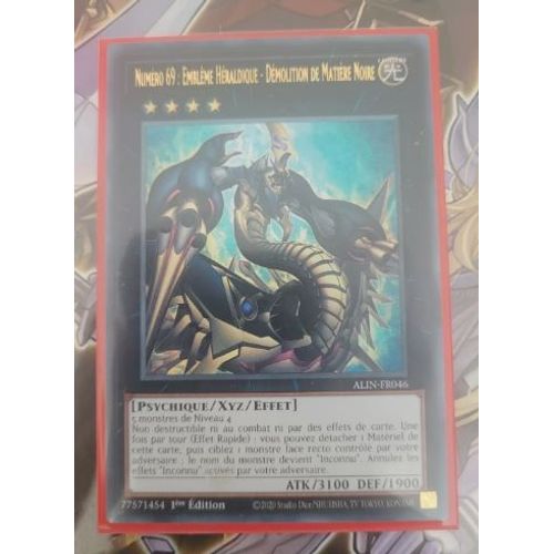Yu Gi Oh Alin Fr046 Numéro 69 Emblème Héraldique Demolition De Matière Noire Ultra Rare