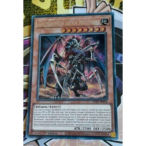 Yu Gi Oh Alin Fr016 Archdémon De La Regenèse Secret Rare