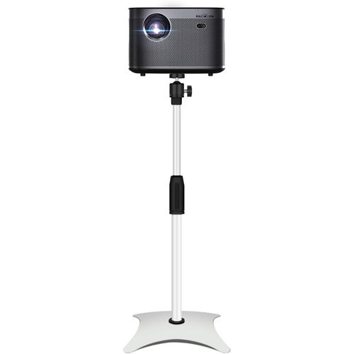 Trépied pour Projecteur, Quadripode- Hauteur Réglable 70-125 cm, Pivot à 360°, Charge de 3kg, Tête Universel de Sol Support pour Petite Caméra Webcam Microphone Projecteur GoPro